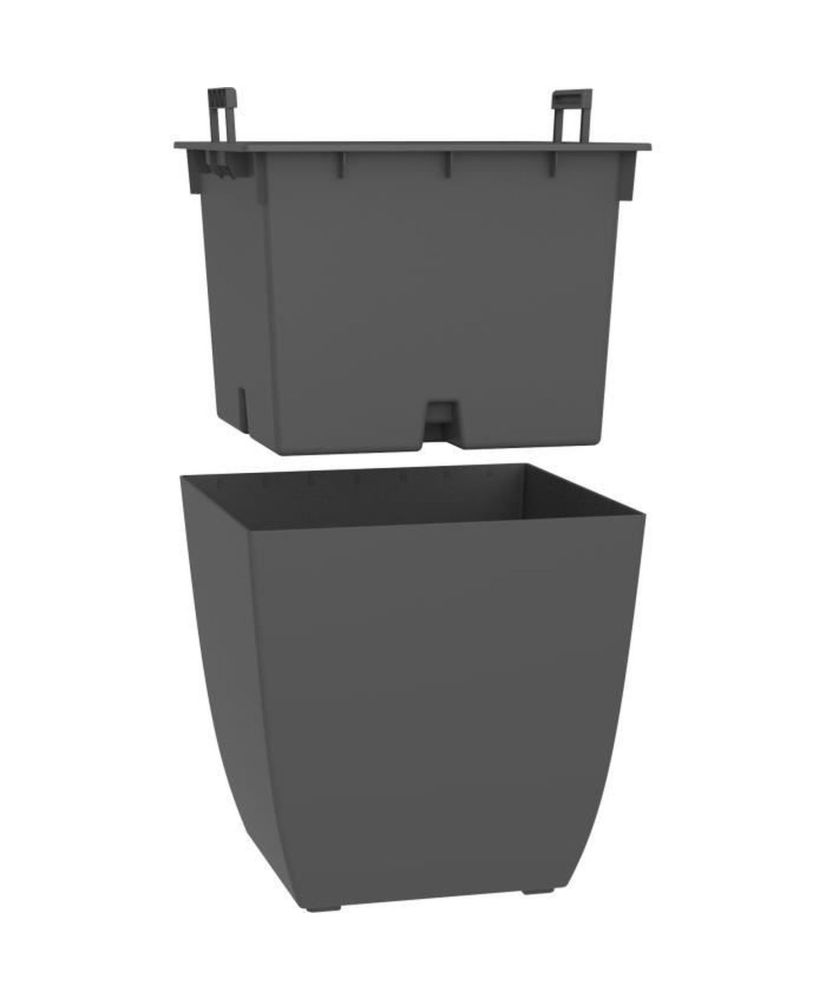 Diva Stone Square Flower Box 42 L - with Removable Tray - Outdoor or Indoor - Waves - 43.5 x 43.5 x 44.2 cm Diva Stone Square Flower Box 42 L - with Removable Tray - Outdoor or Indoor - Waves - 43.5 x 43.5 x 44.2 cm