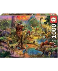 1000 Teile Puzzle - Land der Dinosaurier - EDUCA - Tiere - Spanien - Orange