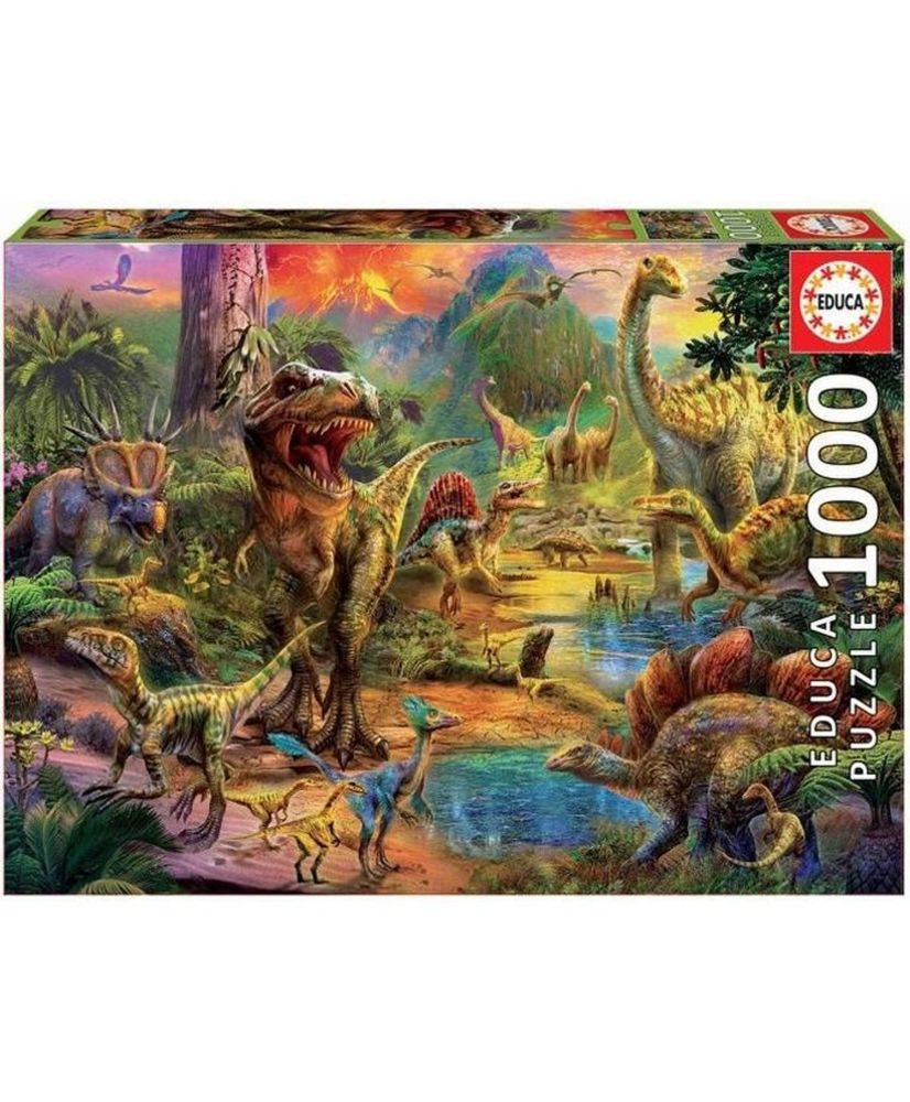 1000 Teile Puzzle - Land der Dinosaurier - EDUCA - Tiere - Spanien - Orange 1000 Teile Puzzle - Land der Dinosaurier - EDUCA - Tiere - Spanien - Orange