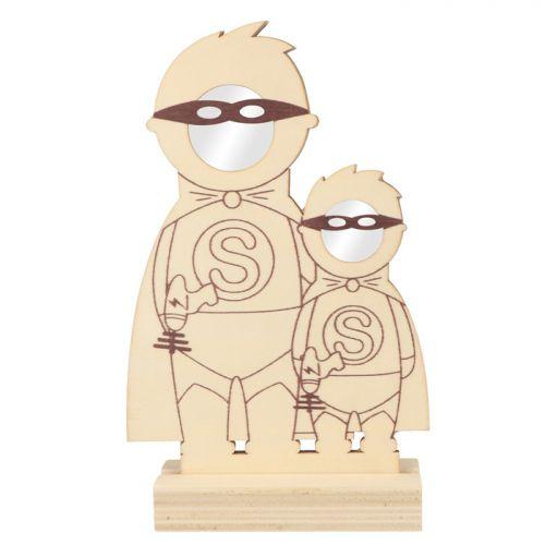 Wood picture frame 21 x 12.5 cm - 2 Superheroes