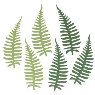 6 paper sheets - Green ferns
