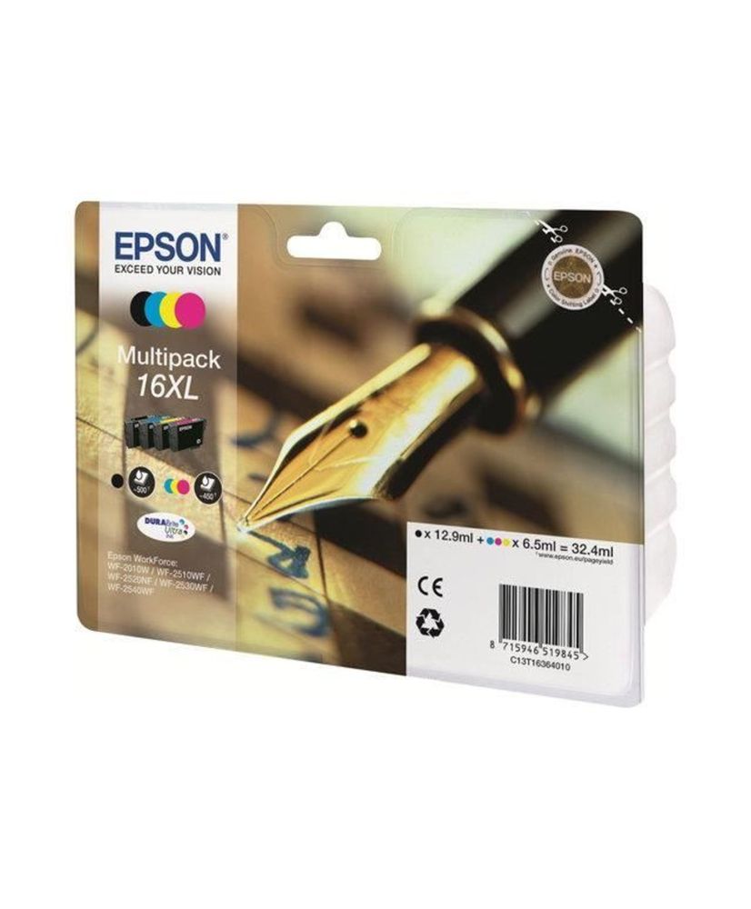 EPSON Multipack 16 XL - Pluma estilográfica - Negro, Cian, Amarillo, Magenta EPSON Multipack 16 XL - Pluma estilográfica - Negro, Cian, Amarillo, Magenta
