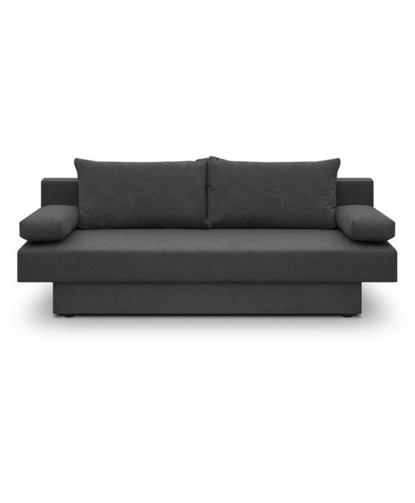 Banquette convertible 3 places Pyry - Tissu gris - 187 x 85 cm Banquette convertible 3 places Pyry - Tissu gris - 187 x 85 cm