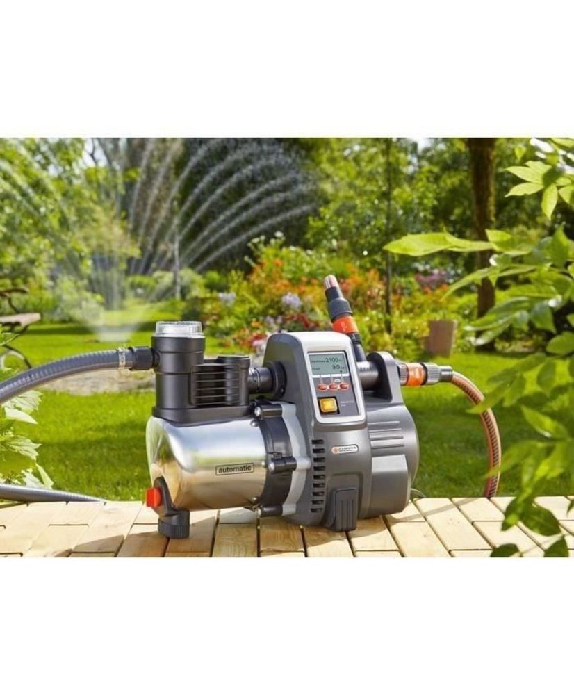 GARDENA Autopumpe. Haus und Garten 6000/5E LCD Premium – 1300 W – Durchflussrate 6000 l/h und Druck 5,5 bar GARDENA Autopumpe. Haus und Garten 6000/5E LCD Premium – 1300 W – Durchflussrate 6000 l/h und Druck 5,5 bar