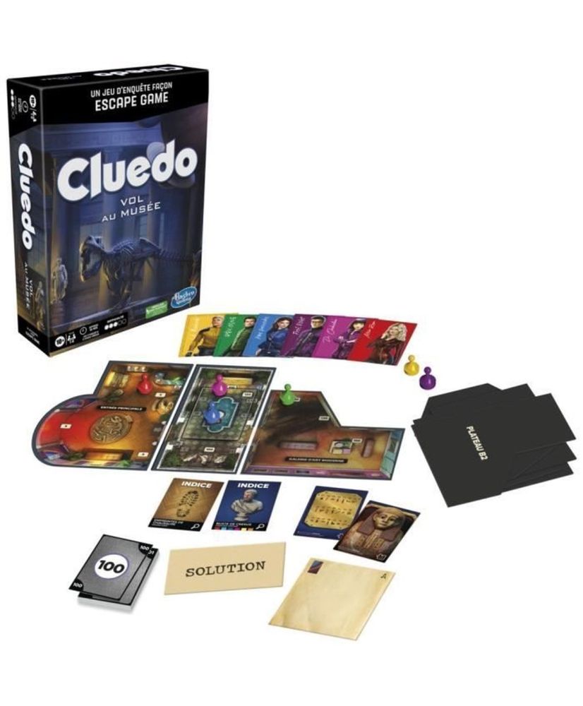 Cluedo Escape Theft at the museum - Juego de investigación estilo Escape Game - juego de mesa cooperativo familiar Cluedo Escape Theft at the museum - Juego de investigación estilo Escape Game - juego de mesa cooperativo familiar