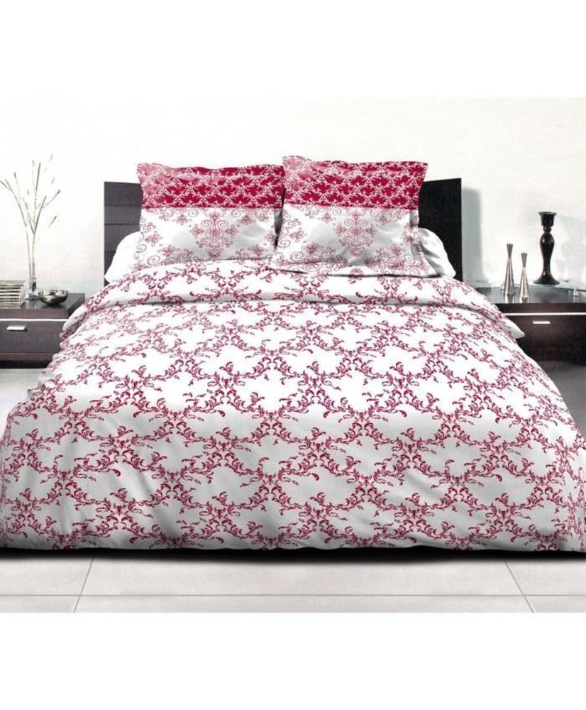 Juego nórdico 220 x 240 cm: Funda nórdica + 2 fundas de almohada - 100% Algodón - Burdeos Juego nórdico 220 x 240 cm: Funda nórdica + 2 fundas de almohada - 100% Algodón - Burdeos