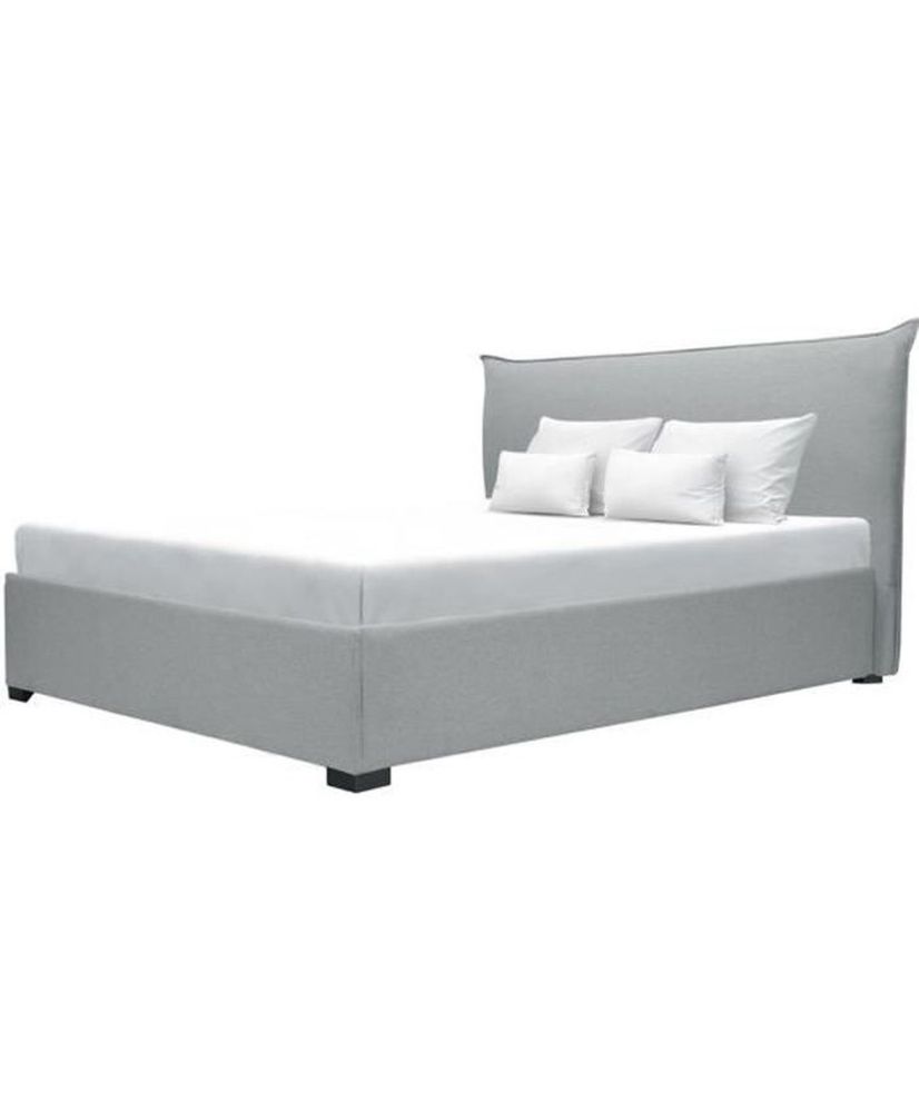 CUSHION Bett mit Stauraum für Erwachsene, 160 x 200 cm – Klassisch – Hellgrauer Stoff – Boxspring inklusive CUSHION Bett mit Stauraum für Erwachsene, 160 x 200 cm – Klassisch – Hellgrauer Stoff – Boxspring inklusive