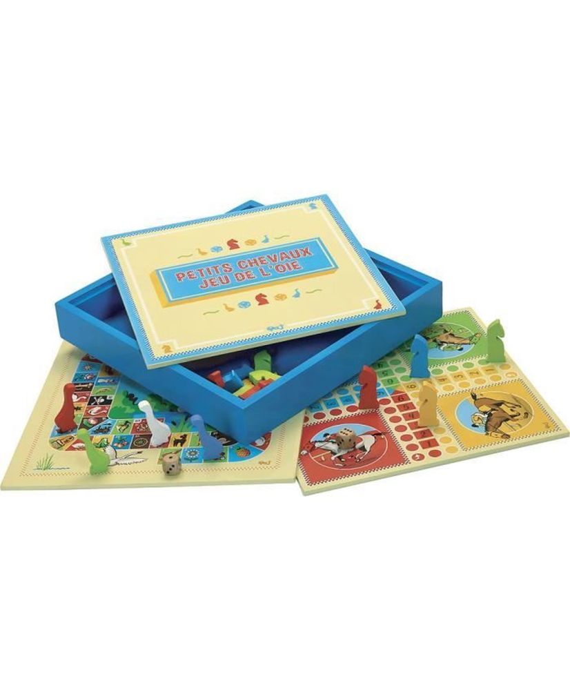 Der Spielbaum - kleine Pferde- und Gänsespiele - Holzkiste Der Spielbaum - kleine Pferde- und Gänsespiele - Holzkiste