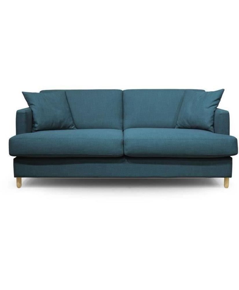 Hexagon - Divano trasformabile a 3 posti - Tessuto Petra blu - 182 x 98 x 82 cm - Larry Hexagon - Divano trasformabile a 3 posti - Tessuto Petra blu - 182 x 98 x 82 cm - Larry