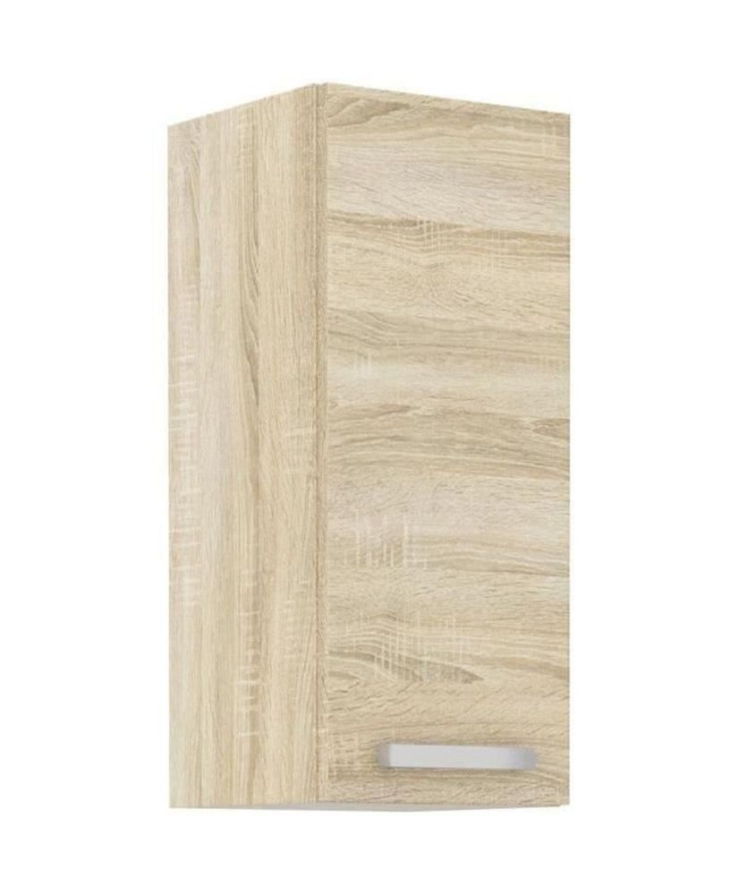 Meuble haut 1 porte battante - chêne sonoma - 30 x 31,6 x 72 cm - LASSEN Meuble haut 1 porte battante - chêne sonoma - 30 x 31,6 x 72 cm - LASSEN