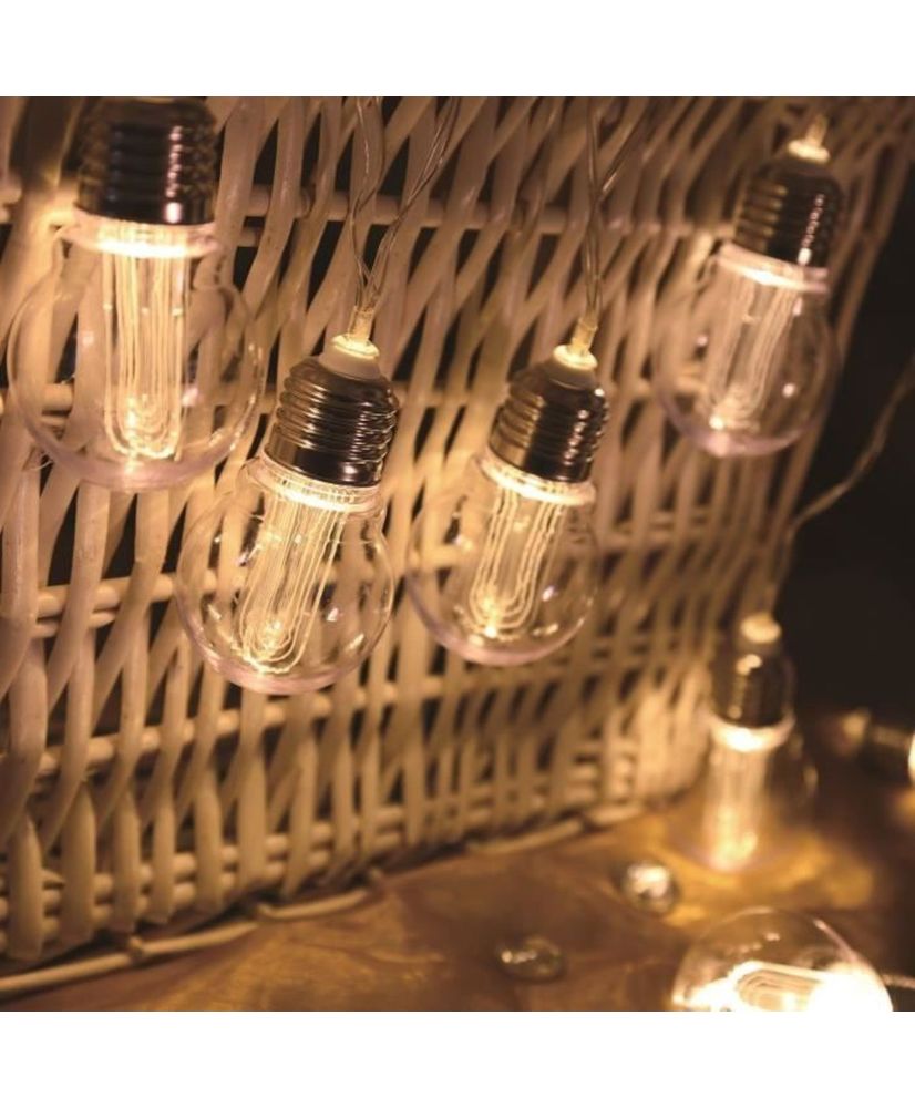 Dixy Solar-Lichterkette mit 10 LED-Glühbirnen – wasserbeständig – 3,8 m Dixy Solar-Lichterkette mit 10 LED-Glühbirnen – wasserbeständig – 3,8 m