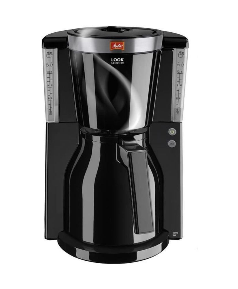 Cafetera Negra/Acero Cepillado - 8 tazas - Sistema antigoteo Cafetera Negra/Acero Cepillado - 8 tazas - Sistema antigoteo