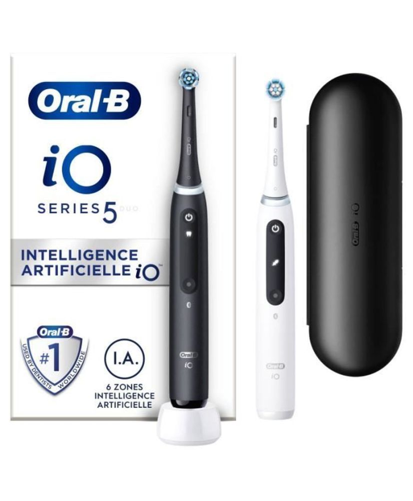 Black and White Electric Toothbrushes, 2 Brush Heads Black and White Electric Toothbrushes, 2 Brush Heads