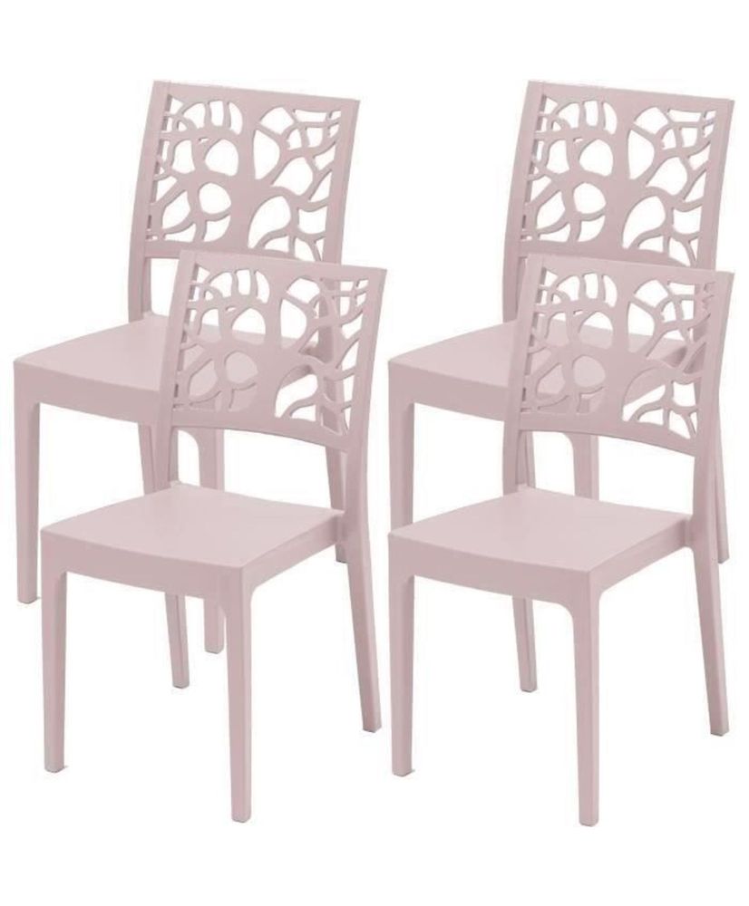TETI ARETA garden chair - Pastel pink - Resin plastic - 52 x 46 x 86 cm TETI ARETA garden chair - Pastel pink - Resin plastic - 52 x 46 x 86 cm