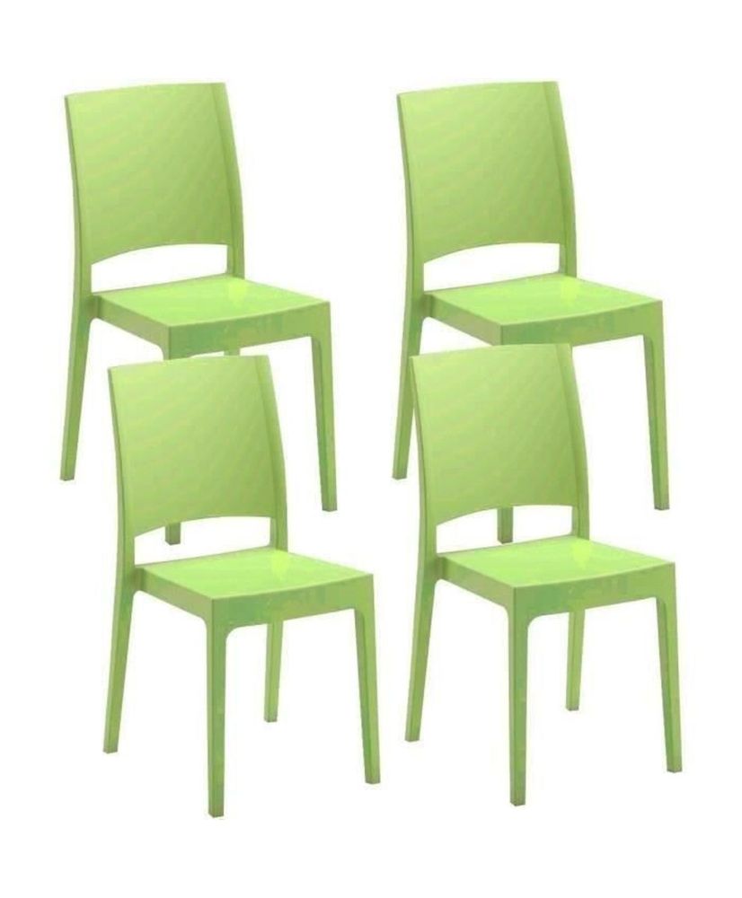 Chaise de jardin FLORA ARETA - 4 - Vert anis - Résine - Design Chaise de jardin FLORA ARETA - 4 - Vert anis - Résine - Design