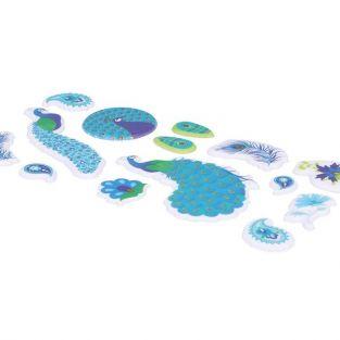 3D puffies stickers - Peacock