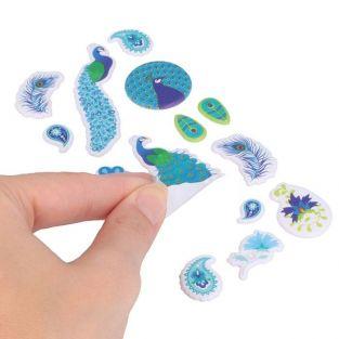 3D puffies stickers - Peacock