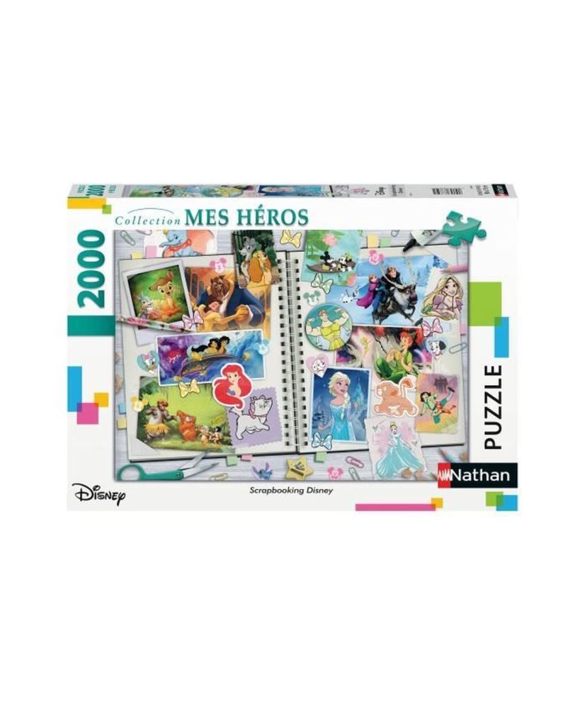 Nathan-DISNEY CLASSICS-Puzzle 2000 pièces - Scrapbooking Disney Nathan-DISNEY CLASSICS-Puzzle 2000 pièces - Scrapbooking Disney