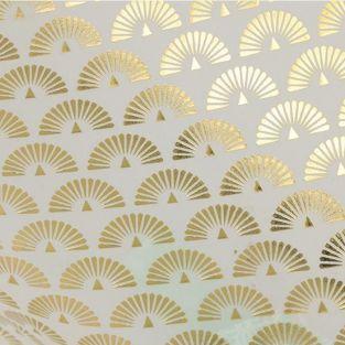 Papier calque japonais 90 g/ m² - 30 x 30 cm - Paons dorés