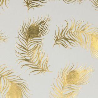 Papel de calco japonés 90 g/ m² - 30 x 30 cm - Plumas doradas