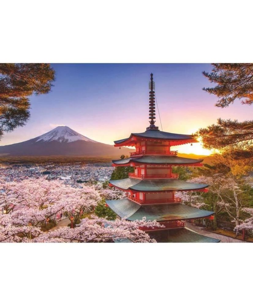 Puzzle da 1000 pezzi I fiori di ciliegio del Monte Fuji - Ravensburger - Paesaggi Puzzle da 1000 pezzi I fiori di ciliegio del Monte Fuji - Ravensburger - Paesaggi