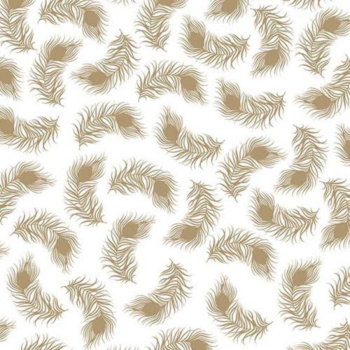 Japanese tracing paper 90 g/ m² - 30 x 30 cm - Golden feathers
