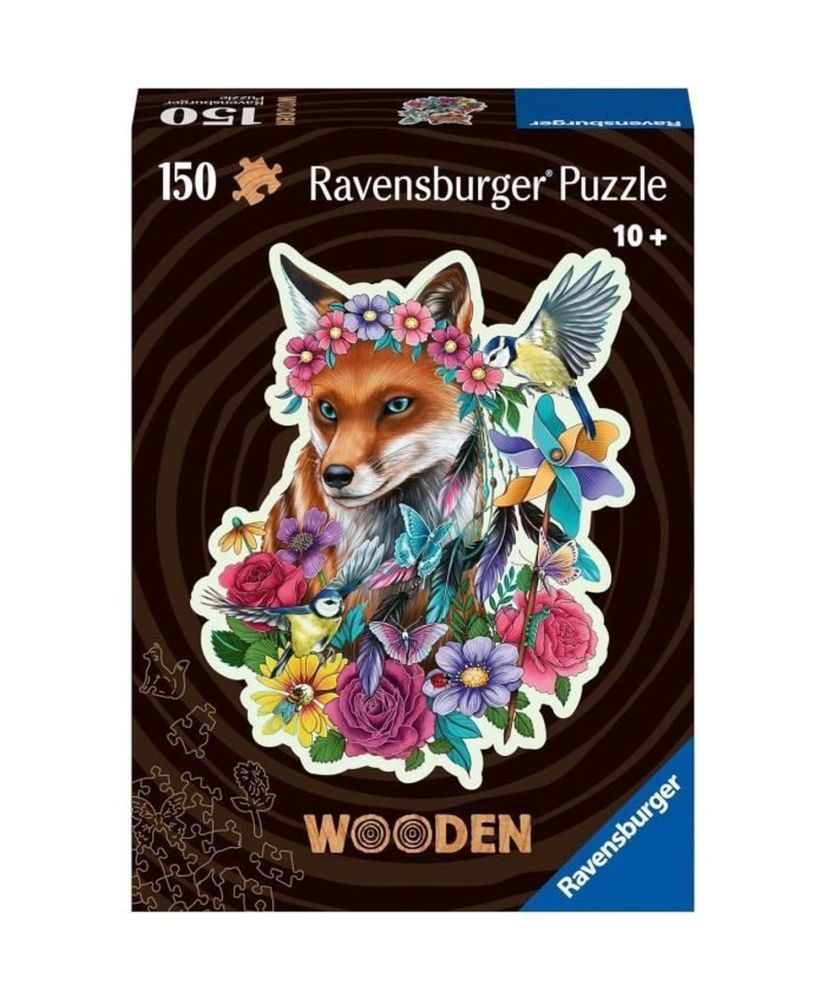 Puzzle in legno colorato Volpe - 150 pezzi - Ravensburger Puzzle in legno colorato Volpe - 150 pezzi - Ravensburger
