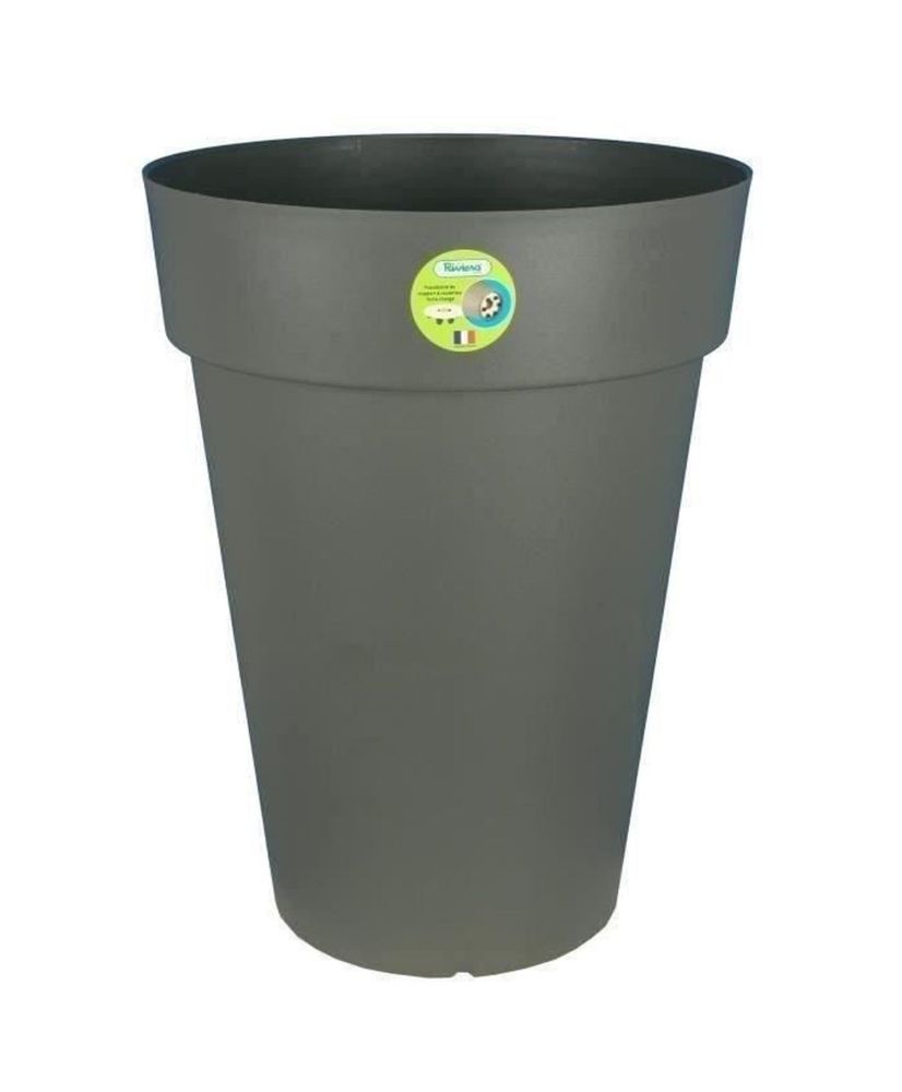 Pot de fleurs Soleilla - Rond Ø 40 x 53 cm - Gris pailleté Pot de fleurs Soleilla - Rond Ø 40 x 53 cm - Gris pailleté