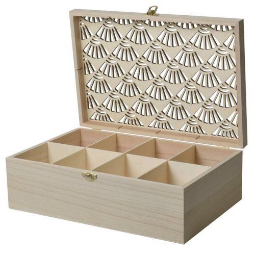 Boîte à bijoux en bois à customiser 30 x 20 x 10 cm