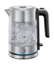 RUSSELL 0.8L Compact Glass Kettle Home Premium Design, Fast Boiling