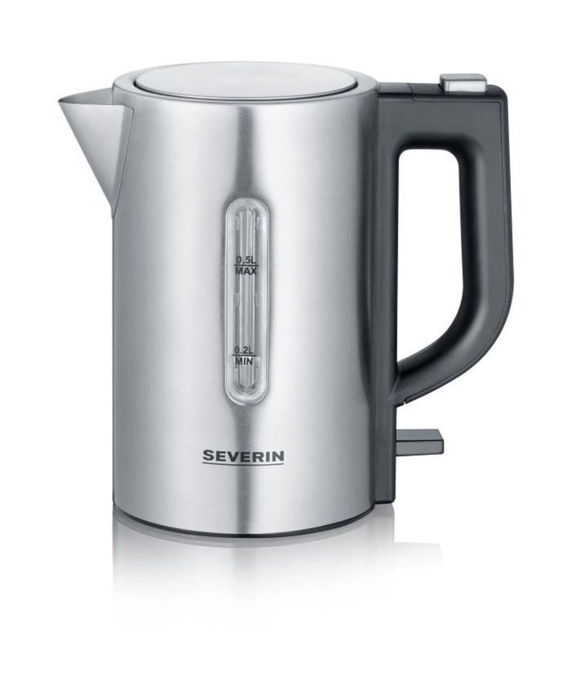 Bollitore da viaggio SEVERIN - 0,5 L - 1100 W - Acciaio inossidabile e nero Bollitore da viaggio SEVERIN - 0,5 L - 1100 W - Acciaio inossidabile e nero
