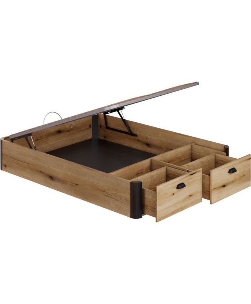 Bett mit Stauraum für Erwachsene – Liegefläche 140 x 190 cm – 2 Schubladen vorne – Hergestellt in Spanien Bett mit Stauraum für Erwachsene – Liegefläche 140 x 190 cm – 2 Schubladen vorne – Hergestellt in Spanien