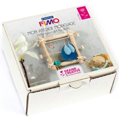 Set modelado FIMO joyería de madera