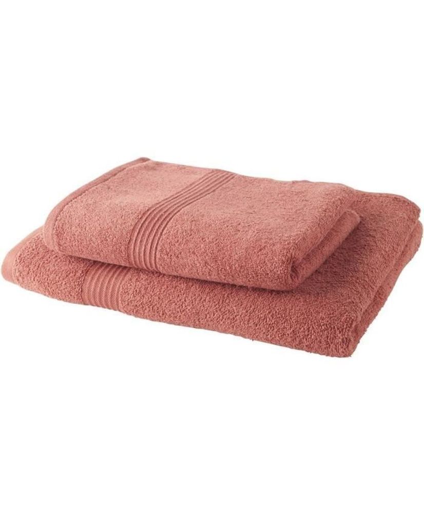 1 Badetuch 100 % Baumwolle 70 x 130 cm + 1 Badetuch 50 x 100 cm – Terrakotta 1 Badetuch 100 % Baumwolle 70 x 130 cm + 1 Badetuch 50 x 100 cm – Terrakotta