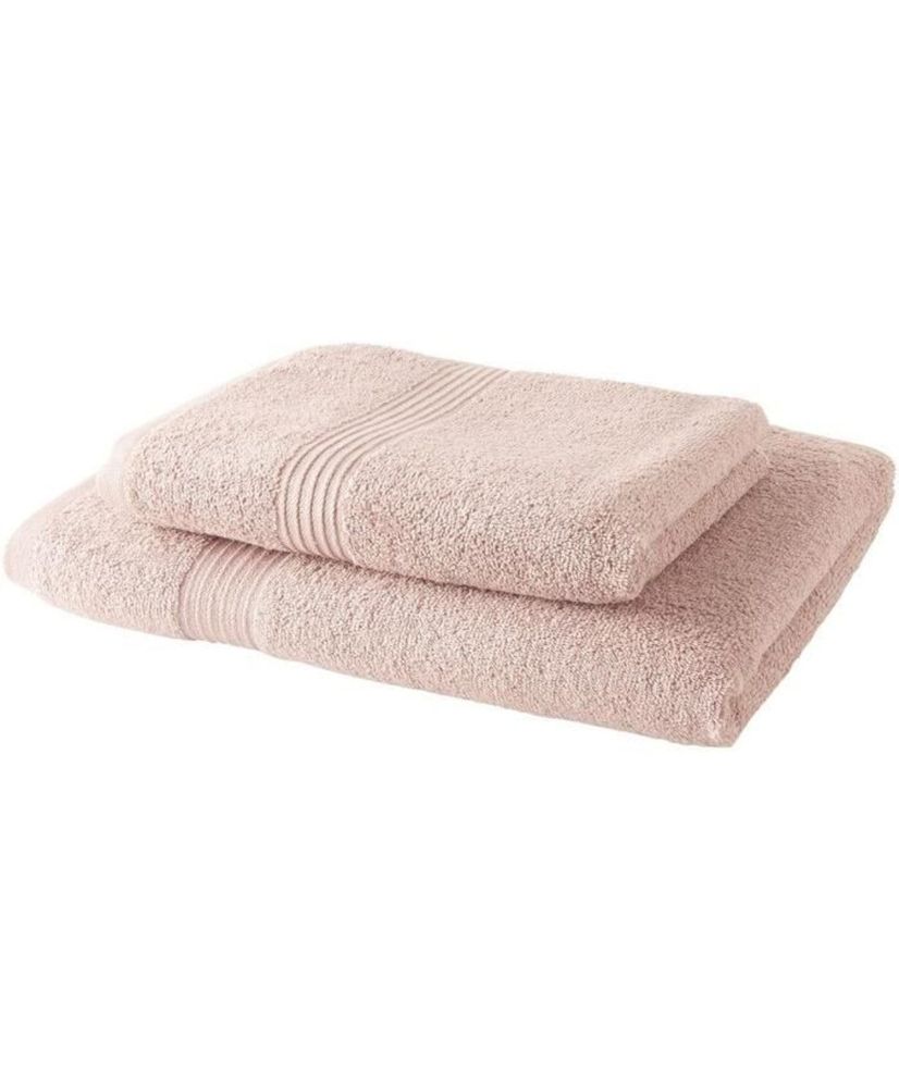 1 Badelaken aus 100 % Baumwolle 70 x 130 cm + 1 Badetuch 50 x 100 cm – Sandrose 1 Badelaken aus 100 % Baumwolle 70 x 130 cm + 1 Badetuch 50 x 100 cm – Sandrose