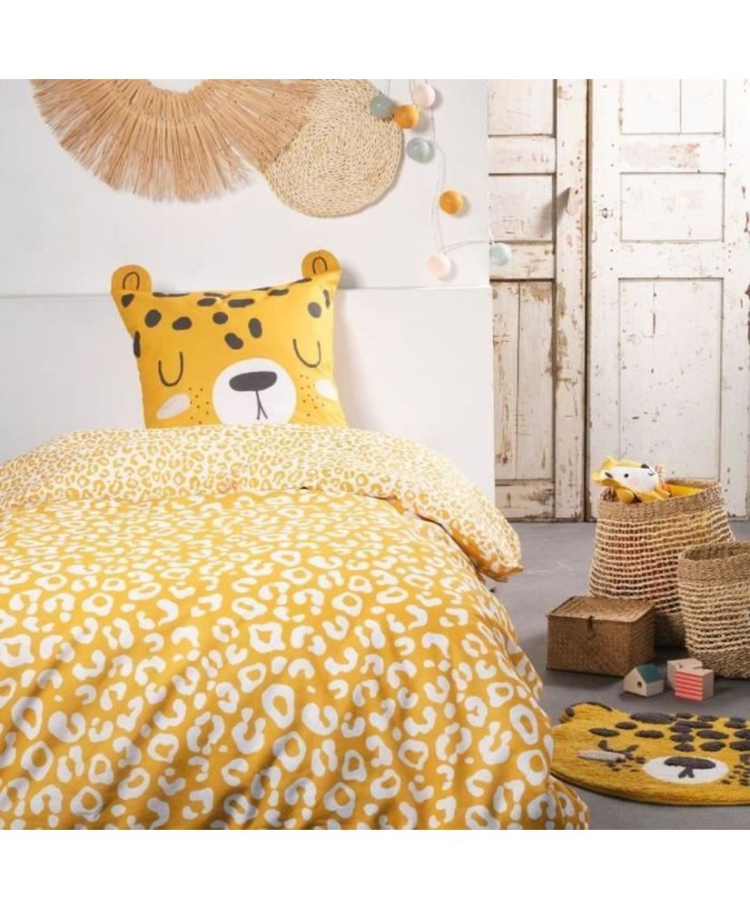 Funny children's bedding set - 140 x 200 cm - leopard print Funny children's bedding set - 140 x 200 cm - leopard print
