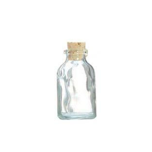 Mini glass bottle 6 cm with cork