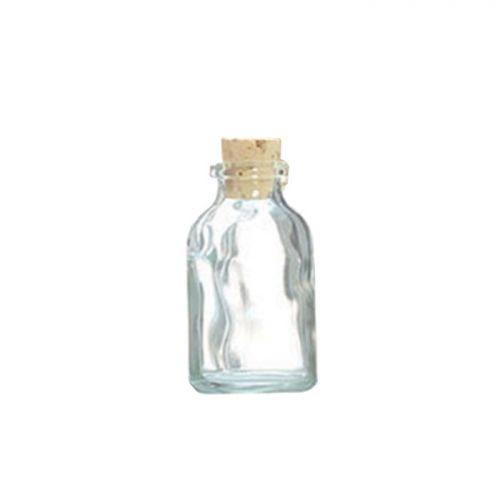 Mini bottiglia di vetro 6 cm con tappo in sughero