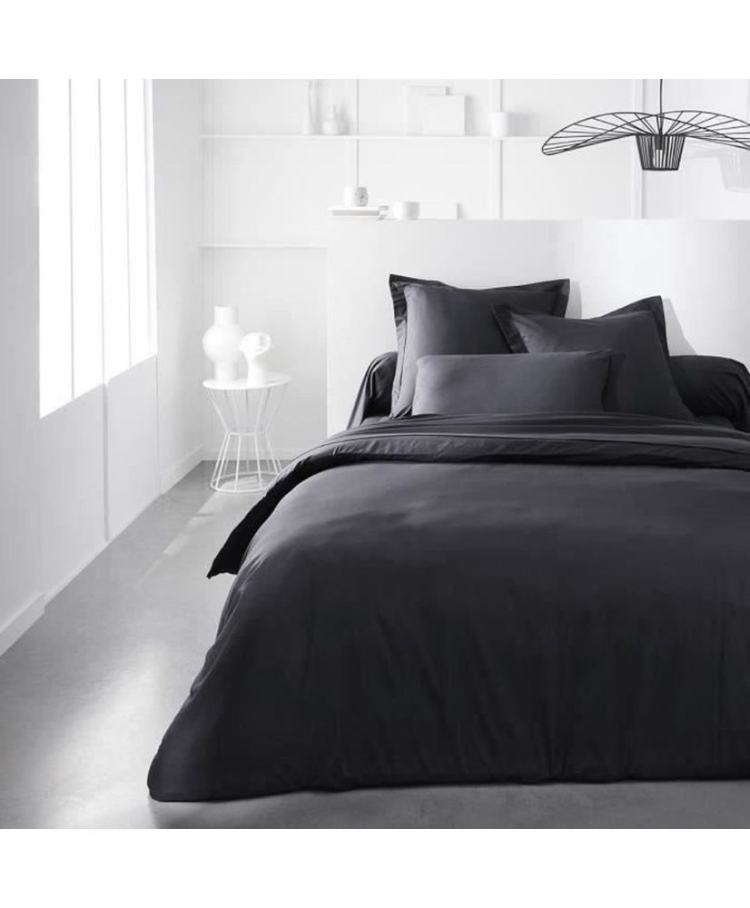 Taie de traversin - 45 x 185 cm uni - Fusain Taie de traversin - 45 x 185 cm uni - Fusain