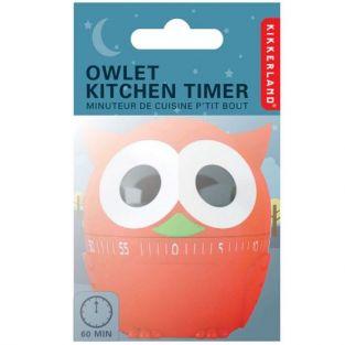 Owl kitchen timer 60 min - Red