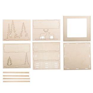 Christmas wooden frame kit 20 x 20 cm