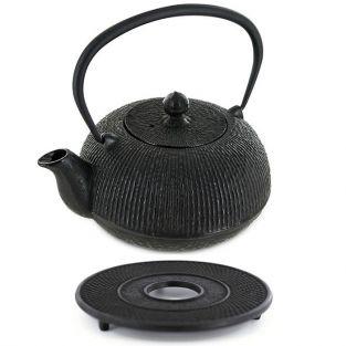 Yuan Cast iron teapot 0.8 liter & black sub-teapot