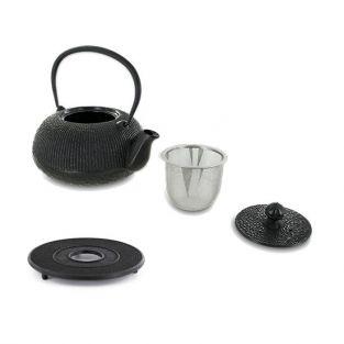 Yuan Cast iron teapot 0.8 liter & black sub-teapot