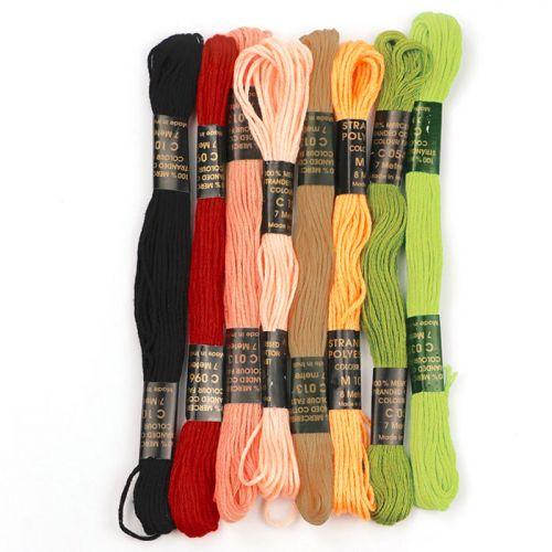 8 skeins of polyester yarn 7 m - Autumn