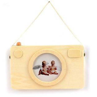 Wooden picture frame - Polaroid camera 20 x 12 cm