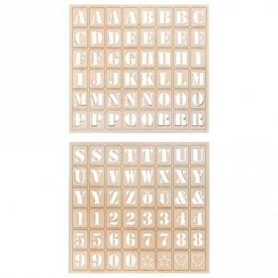Tableau à lettres Letterboard en bois 30 x 42 cm + 96 lettres