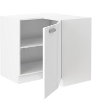 ATLAS Meuble bas d'angle - blanc - 89 x 89 cm - Plan de travail non inclus