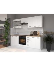 ATLAS Meuble bas d'angle - blanc - 89 x 89 cm - Plan de travail non inclus