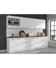 ATLAS Meuble bas d'angle - blanc - 89 x 89 cm - Plan de travail non inclus