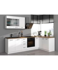 ATLAS Meuble bas d'angle - blanc - 89 x 89 cm - Plan de travail non inclus
